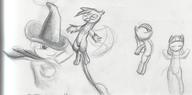 Blinkie_Pie Gilda Inkie_Pie Trixie author_dislike doodle female filly pencil pencil_sketch pony sketch // 4555x2246 // 2.1MB