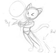 action author_indifferent ball doodle feline female open_mouth pencil pencil_sketch sketch // 395x369 // 17.9KB