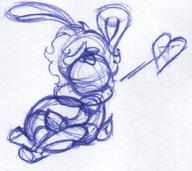 Luna author_indifferent balloons bunny doodle female hug ink ink_sketch long_ears sketch ♥ // 520x462 // 54.1KB