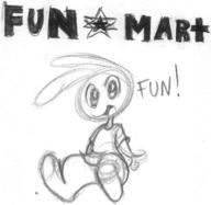 FUN-MART ambiguous_gender androgynous author_fancy author_like bunny ink long_ears open_mouth pencil pencil_sketch sitting sketch text // 577x562 // 60.0KB