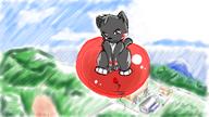 Rowin author_like background balloons cat digital_sketch fantasy flying game high // 800x450 // 463.9KB