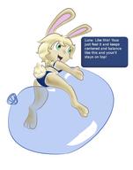 Luna alternate_version author_fancy author_indifferent balloons bikini blonde_hair fluffy_tail green_eyes long_ears open_mouth sitting straddle tail_view // 704x896 // 154.5KB