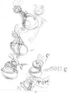 Luna author_fancy author_like balloon_popping balloons bits butt_slam hug long_ears pencil_sketch s2p slam squeak squeeze squish straddle ♥ // 437x594 // 25.3KB